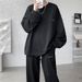 Men's Clothing Round Neck Long Sleeved Sweatshirt Men's Suit Sports Spring And Autumn New Style Trendy All Match Clothes Men's Two Piece Suit_viptrois.com