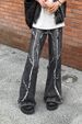 Men's Clothing Short Denim Suit Raw Edge Stitching Flared Jeans Jacket Raw Edge Trend Ins_viptrois.com