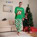 Christmas deer plaid letters Christmas family dress printed home dress pajamas_viptrois.com