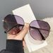 Metal New Irregular Large Frame Women's 8138 Driving Sunshade Glasses Polarized Sunglasses_viptrois.com