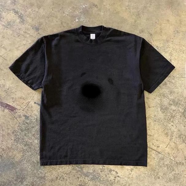 Oversized Vaporwave Puppy Print T-Shirt Heavy Cotton Unisex Y2K Aesthetic Loose Fit Top 250gsm_viptrois.com