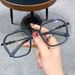 Handsome Glasses For Male Trendy Students, Oversized Frame, Round Face, Slimming Effect, Myopia Glasses, Blue Light And_viptrois.com