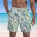 Men's 3D Digital Print Beach Shorts Tropical Sunset Palm Tree Design Quick-Dry Lightweight Swim Trunks Casual Vacation Wear_viptrois.com
