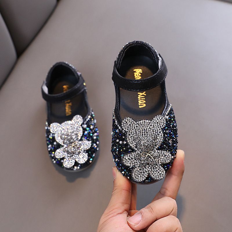 New Ladies Baby Girls Girls Princess Diamond Single Shoes Leather Shoes Dance Performance Shoes_viptrois.com