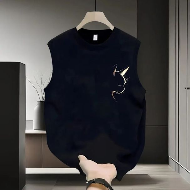 American Ruffian Handsome Pure Cotton Sleeveless Vest Casual Sports Fitness T-shirt Trendy Personalized Printed Versatile Breathable Top_viptrois.com