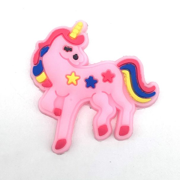Cute Cartoon Unicorn Shoe Flower Summer Shoe Clasp Personality Detachable Soft Rubber Garden Shoe Decorative Clasp_viptrois.com