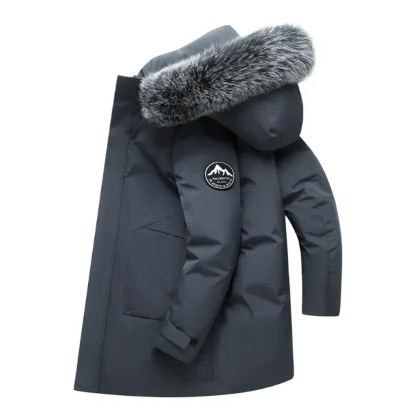 Herren Warm Weiße Enten Daunen Kapuzen Jacke Parkas Multi Taschen Mantel Männlich Winter Lange Männer Wind Dichte Daunen Jacke Mäntel_viptrois.com
