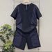 Men's Clothing Casual Two-Piece Set Short Sleeve Top Workwear Pants, Unisex Matching Outfit For Outdoor Daily Wear (Available In Brown & Black)_viptrois.com