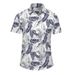 Men's Clothing Men's Summer Hawaiian Print Short Sleeved Shirt_viptrois.com