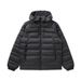Pure 90 White Duck Lightweight Ribbed Down Jacket Short 2025 New Model Unisex Couple Windbreaker Inner Liner Hooded Coat_viptrois.com