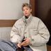 Pu Leather Cotton-padded Clothes Men's Winter Metal Aircraft Buckle American Cotton-padded Clothes Jacket Thickened Warm Loose Bread Clothes Cotton-pa_viptrois.com