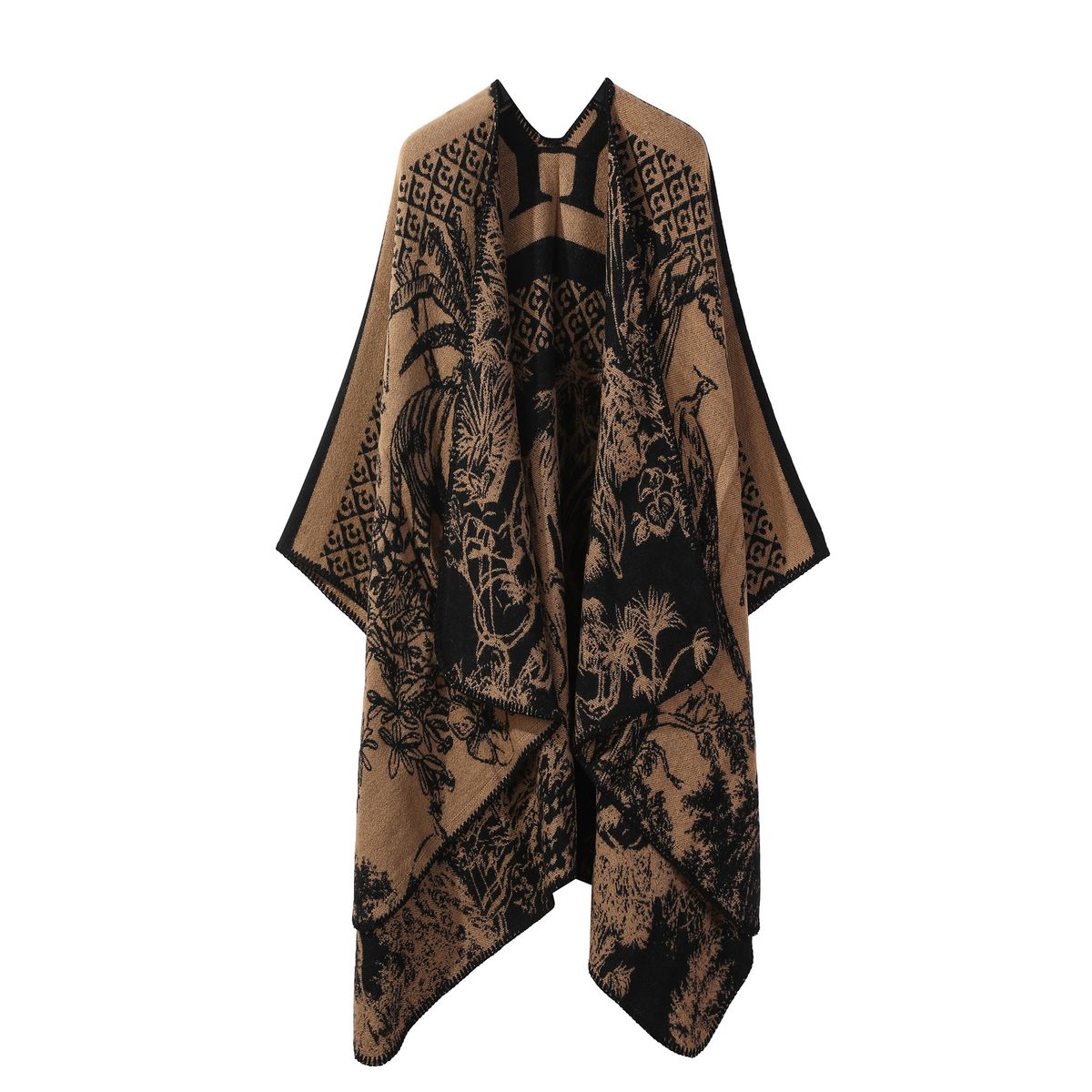 Unisex Scarf Fashion Knitted Shawl Scarf Vintage Fashion Printed Travel Shawl _viptrois.com