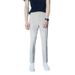 Men's Slim-Fit Stretch Dress Pants, Business Casual, Wrinkle-Free, Micro-Flare Hem, All-Season, Office & Daily Wear (Black/Charcoal/_viptrois.com