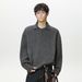 Pure Vintage Texture Seagull Sweater Autumn Winter New Thickened Warm Half-Fleece Turn-Down Collar Knitted Top Coat_viptrois.com