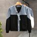 Cool Contrast Color Denim Jacket Men's Spring And Autumn Style New Men's Spirited Young Man Autumn And Winter Youth V Neck Top_viptrois.com