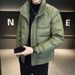 "Men's Slim-Fit Lightweight Down Jacket, 550FP Gray Duck Down Filled, Waterproof & Windproof Winter Coat With Stand Collar (Black/Green/Khaki)"_viptrois.com
