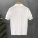 Men's Retro Knit Polo Shirt – Lightweight Short-Sleeve Casual Top For Spring & Summer (Classic Colors, Relaxed Fit, Breathable Polyester)_viptrois.com
