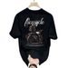 Pure Cotton Short Sleeved For Men Women In Instagram Style, Loose Print, Simple And Versatile Top, Trendy Brand Couple_viptrois.com