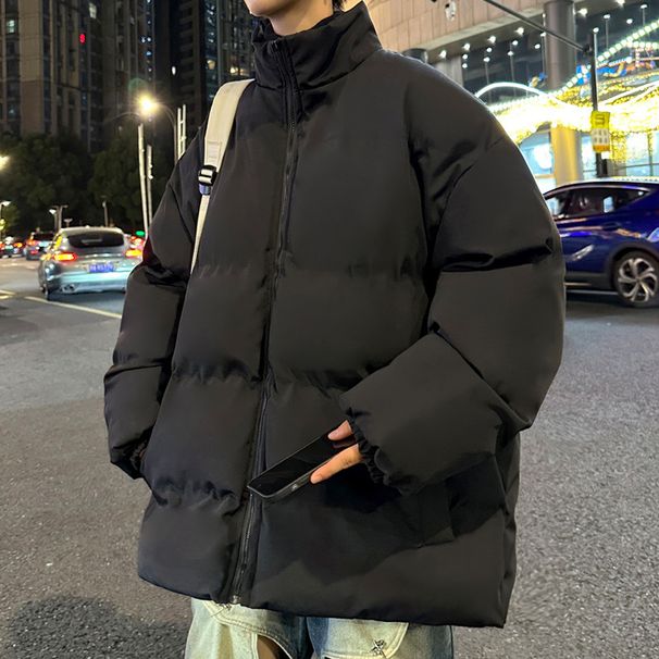 2025 Men's Cotton Robe Bread Robe Trendy Brand Down Cotton Port Wind Two Sided Wearing Cotton Robe Inside And Outside_viptrois.com