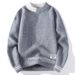 Men's Trendy Striped Knit Sweater – Versatile Pullover For Casual & Layering (White/Grey/Black/Brown, M-4XL)_viptrois.com
