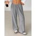 Men's Clothing Hot Selling European And American Style Sports Casual Pants, Loose Fit, Drawstring Elastic Waist, Slimming Wide Leg Trousers_viptrois.com