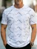 Exclusive Crew Neck T-Shirt Fashionable Casual Summer Cooling Top for Running And Sports Elasticity Young Middle-Aged Men's Clothing_viptrois.com