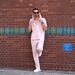Men's Clothing New Fashion Men's Jacquard Suit Zipper Solid Color Hooded Short Sleeved Jacket Trousers Two Piece Suit_viptrois.com