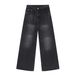 Men's Clothing Autumn Style American Retro Washed Pattern Simple Straight Tube Drape Mopping Casual Jeans_viptrois.com