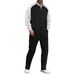 Men's Retro Half-Zip Sweatshirt – Stylish Contrast Panel Long Sleeve Pullover (S-Xxxl, Stand Collar, Polyester Blend)_viptrois.com