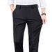 Men's Clothing Men's Straight Suit Trousers Men's Business Men's Trousers Black Slim Men's Formal Casual Trousers_viptrois.com