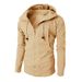 New Men's Sports Fitness Casual Jacquard Sweater Fleece Cardigan Hooded Jacket_viptrois.com