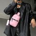 Fashionable Chest Bag With Striped Design - Adjustable Shoulder Crossbody Sports Bag With Detachable Coin Purse & Keychain_viptrois.com