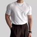Men's Clothing Summer T Shirt With Small Neckline Slim Fit Short Sleeves Muscle Suit_viptrois.com
