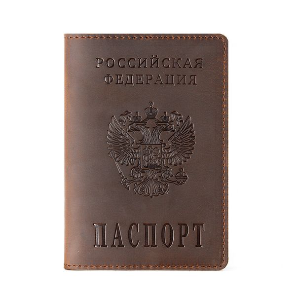 Passport Covers Passport Holder Document Holder Top Layer Cowhide Retro Boarding Card Wallet Card Holder Genuine Leather Passport Book In Stock_viptrois.com