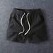 Men's Clothing Summer Solid Color Shorts Men's Workwear Elastic Waist Youth Work Wear Beach Sports Pants Shorts_viptrois.com