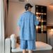 Men's Clothing Two Piece Summer Short Sleeved Shorts Two Piece Shirt New Loose Breathable Retro Suit_viptrois.com