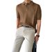 Trendy Hong Kong Style Lapelpolo Men's Short Sleeve Casual Loose Fit Summer Thin Solid Color Knitted Topt Base Layer Top_viptrois.com