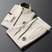 Luxurious New Color-Block Casual Slim Fit Sports Suit Spring And Autumn Men's Cardigan Trendy Jacket Two-Piece Set_viptrois.com