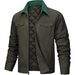 Classic Cotton Winter Coat For Men – Relaxed Fit Single-Breasted Jacket With Flap Pockets_viptrois.com