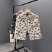Men's Cropped Butterfly Shorts Summer Design Trendy Straight Leg Beachwear Casual Five Point Pants_viptrois.com
