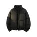 Men's Clothing Thickened Patterned Warm Couple Puffer Jacket, Men's Outerwear, Stand Collar, Short Loose Cotton Coat, Women's Winter Style_viptrois.com