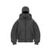 Double Hood Zip-Up Streetwear Sweatshirt – Unisex Oversized DIY Hoodie For Men & Women (Black/White/Grey)_viptrois.com