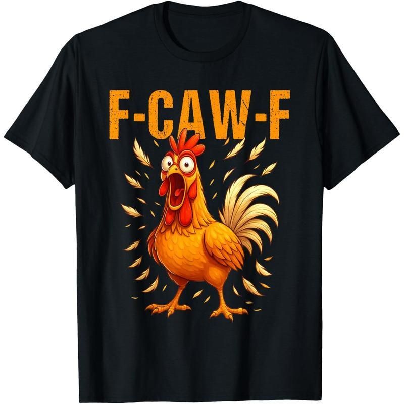 Camiseta Meme Gallo Con Cita Humorística De Pollo Divertido F-Caw-F_viptrois.com