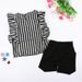 Baby Clothing Children's suit Striped top shorts two-piece children's suit_viptrois.com