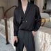 Men's Clothing Summer Niche Abstinence Handsome Short Sleeved Shirt Men's Net Celebrity Light Luxury Version Of Drape Suit Collar Shirt Hair Stylist_viptrois.com