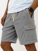 Men's Summer Corduroy Shorts Striped Drawstring 3D Pocket Versatile Side Pocket Bottoms for 2026_viptrois.com