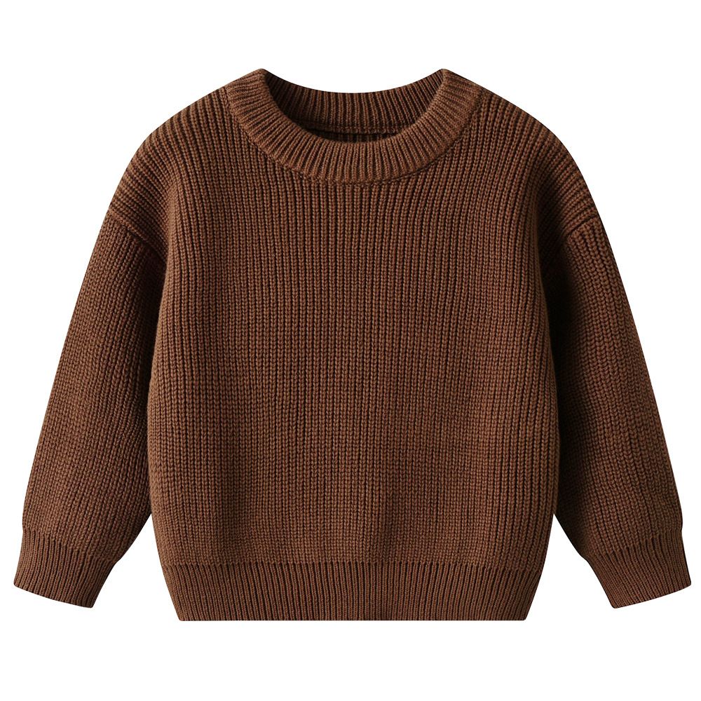 Winter Baby & Toddler Knit Sweater – 88.5% Cotton Long-Sleeve Pullover (66cm-130cm, A-Class Safety, Soft & Warm For Boys & Girls)_viptrois.com