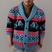 Pure Foreign Trade Cross-Border Men's Clothing European And American Retro Jacquard Knitted Jacket Outdoor Winter Thickened_viptrois.com