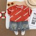 2025 New Male Baby Black And White English Round Neck Cute Casual Thin Summer Short Sleeved Set_viptrois.com