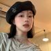Autumn Winter For Women Korean Fashion Flower Hat Large Head Circumference Face Slimming Artistic Versatile Beret_viptrois.com